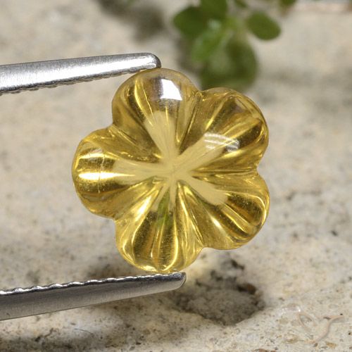 2.65ct Natural Dorado Citrino, Corte Flor, Transparente