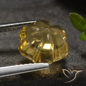 Citrino Amarillo púrpura natural de 3.27 ct, Corte Flor, Transparente