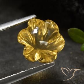Citrino Naranja dorado natural de 3.20 ct, Corte Flor, Transparente