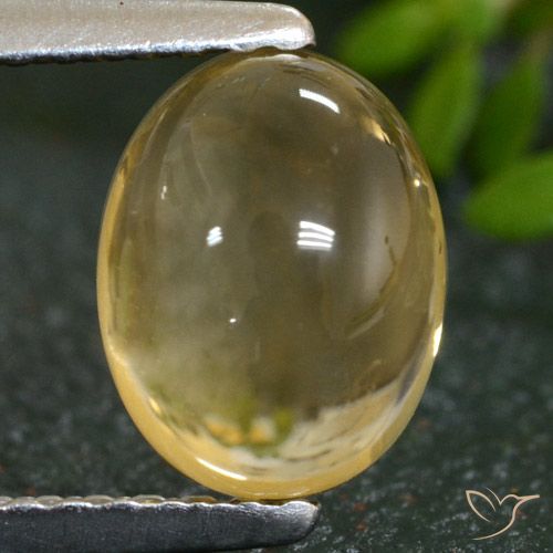 Citrino amarillo natural de 1,66 ct, corte óvalo, transparente