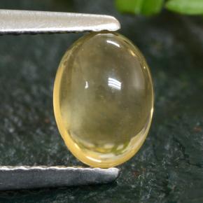 Citrino amarillo natural de 0,91 ct, corte óvalo, transparente