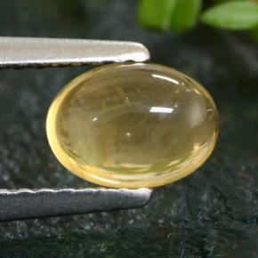 Citrino amarillo natural de 0,91 ct, corte óvalo, transparente