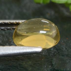 Citrino amarillo natural de 0,91 ct, corte óvalo, transparente