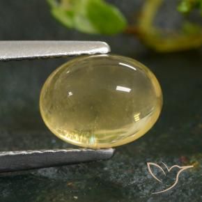 Citrino Amarillo claro natural de 1.39 ct, Ovalada, Transparente