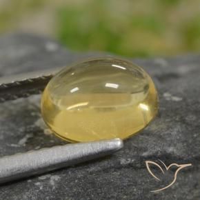 Citrino Amarillo-dorado claro natural de 1.59 ct, Ovalada, Transparente
