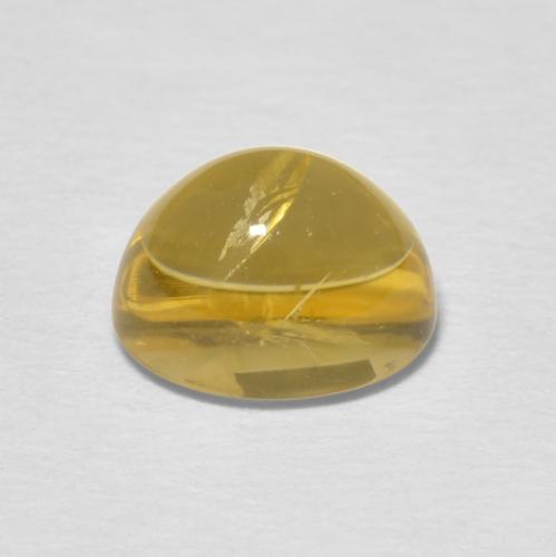 Citrino Amarillo-dorado claro natural de 1.86 ct, Ovalada, Transparente
