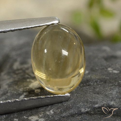 1.30ct Natural Dorado claro Citrino, Ovalada, Transparente