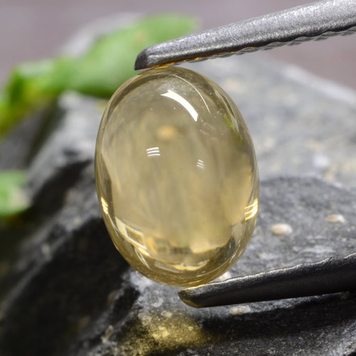 Citrino amarillo natural de 1,02 ct, corte óvalo, transparente