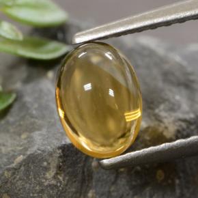 Citrino amarillo natural de 0,95 ct, corte óvalo, transparente