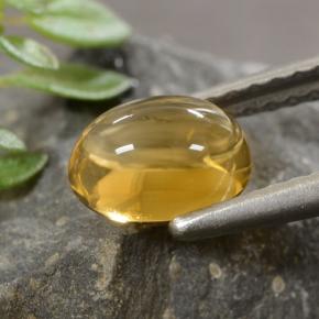 Citrino amarillo natural de 0,95 ct, corte óvalo, transparente