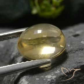 Citrino Amarillo terroso natural de 2.40 ct, Ovalada, Transparente