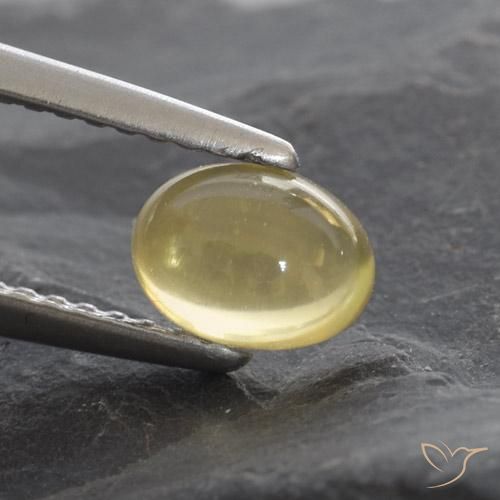 Citrino Amarillo claro natural de 1.16 ct, Ovalada, Transparente
