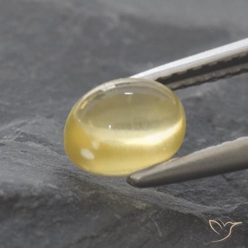 Citrino Amarillo claro natural de 1.16 ct, Ovalada, Transparente