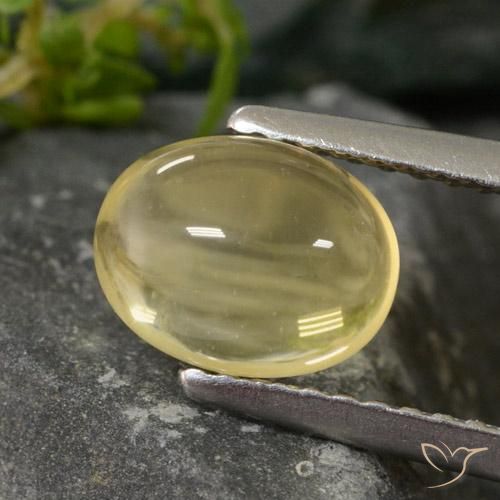 Citrino Amarillo claro natural de 1.61 ct, Ovalada, Transparente