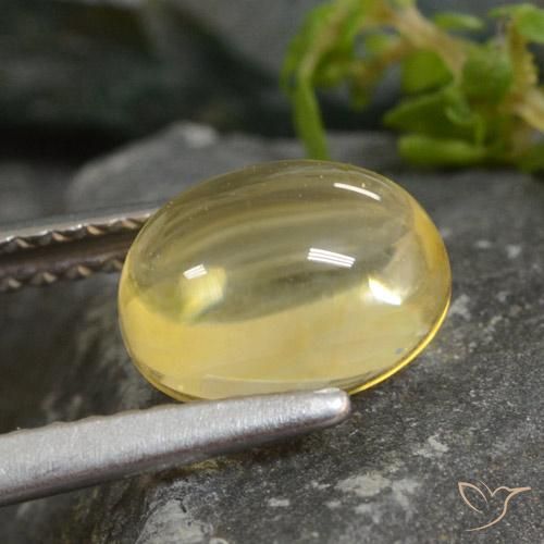 Citrino Amarillo claro natural de 1.61 ct, Ovalada, Transparente