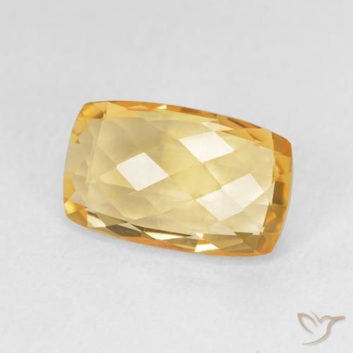 Citrino Dorado-naranja claro natural de 4.05 ct, Forma Cojín, VVS