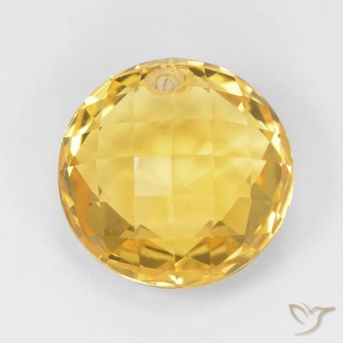 7.79ct Natural Dorado medio Citrino, Redondo, VVS