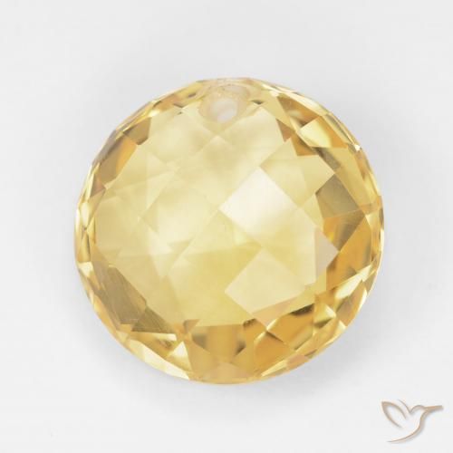 7.46ct Natural Dorado medio Citrino, Redondo, VVS-VS