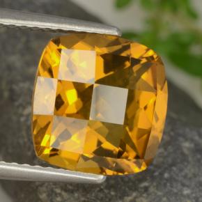 Citrino dorado natural de 3,62 ct, corte cojín, VVS-VS