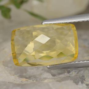 Citrino amarillo miel natural de 4,28 ct, corte cojín, VVS