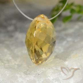 Citrino Naranja dorado natural de 7.70 ct, Redondo, VVS