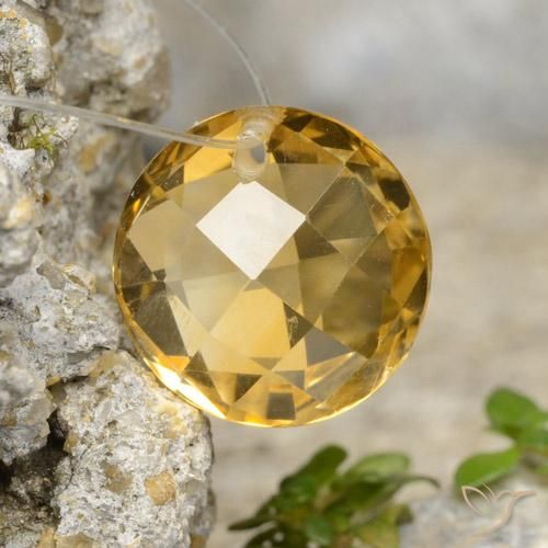 4.79ct Natural Naranja dorado Citrino, Redondo, VVS