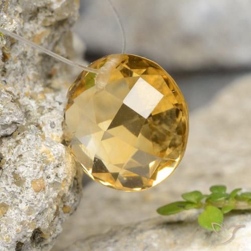 Citrino Naranja dorado natural de 4.79 ct, Redondo, VVS