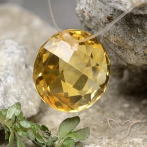 Citrino Oro natural de 4.53 ct, Redondo, VVS
