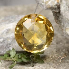 Citrino Oro natural de 4.53 ct, Redondo, VVS