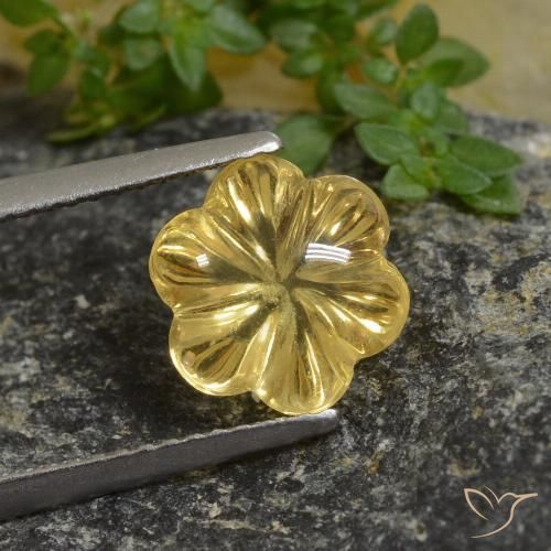 2.64ct Natural Amarillo miel Citrino, Corte Flor, Transparente