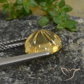 Citrino Amarillo miel natural de 2.64 ct, Corte Flor, Transparente