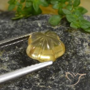 Citrino Amarillo púrpura natural de 1.67 ct, Corte Flor, Transparente