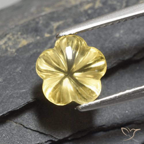 2.30ct Natural Amarillo toscana Citrino, Corte Flor, Transparente