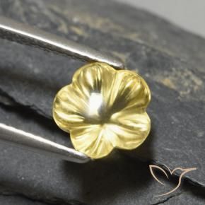 Citrino Amarillo toscana natural de 2.30 ct, Corte Flor, Transparente
