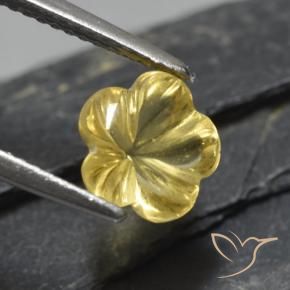 Citrino Dorado claro natural de 1.97 ct, Corte Flor, Transparente