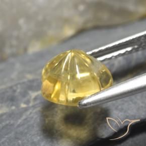 Citrino Amarillo-dorado claro natural de 2.19 ct, Corte Flor, Transparente