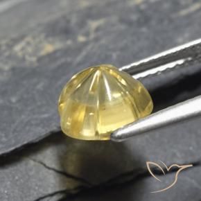 Citrino Amarillo-dorado claro natural de 2.11 ct, Corte Flor, Transparente