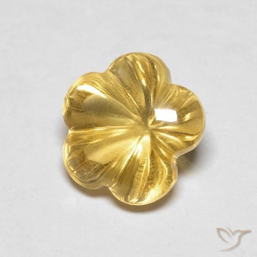 Citrino Amarillo púrpura natural de 2.11 ct, Corte Flor, Transparente