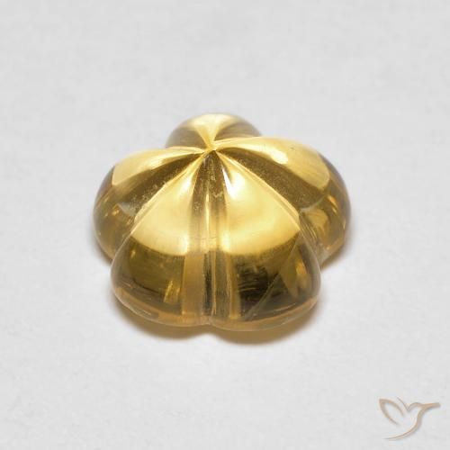 Citrino Amarillo púrpura natural de 2.11 ct, Corte Flor, Transparente