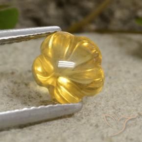 Citrino Amarillo miel natural de 1.61 ct, Corte Flor, Transparente