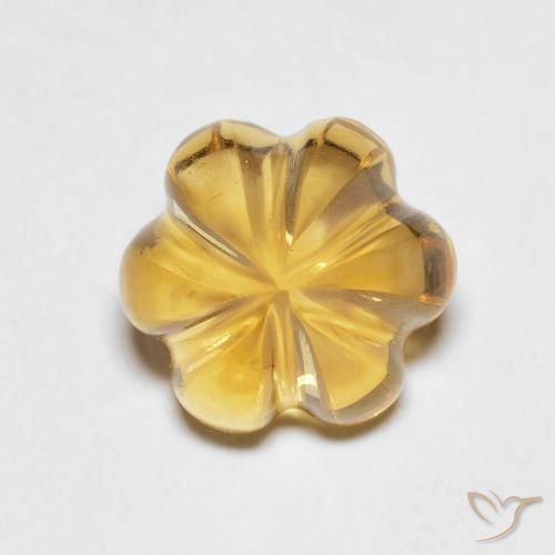 2.19ct Natural Amarillo miel Citrino, Corte Flor, Transparente
