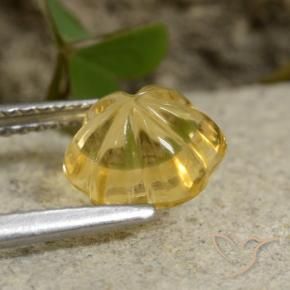 Citrino Amarillo púrpura natural de 1.76 ct, Corte Flor, Transparente