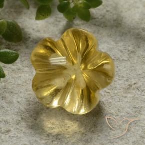 Citrino Amarillo miel natural de 2.24 ct, Corte Flor, Transparente