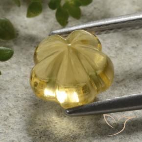 Citrino Amarillo miel natural de 2.24 ct, Corte Flor, Transparente
