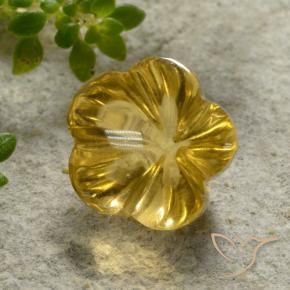 Citrino Amarillo púrpura natural de 2.18 ct, Corte Flor, Transparente