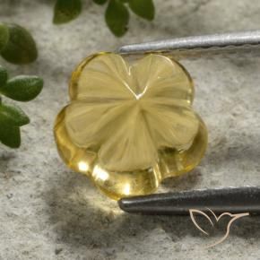 Citrino Amarillo miel natural de 2.15 ct, Corte Flor, Transparente