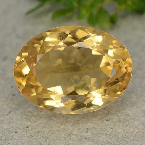 6.19ct Natural Dorado medio Citrino, Ovalada, VVS
