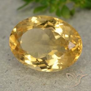 Citrino Dorado medio natural de 6.19 ct, Ovalada, VVS
