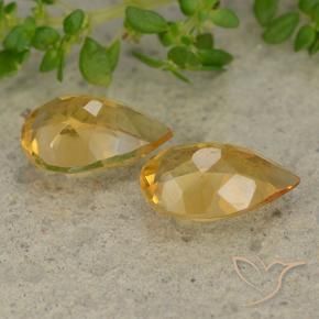 Gemas de Citrino Naranja dorado intenso natural de 2.14 ct, En forma de pera, VVS-VS