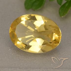 Citrino Dorado claro natural de 4.15 ct, Ovalada, VVS-VS